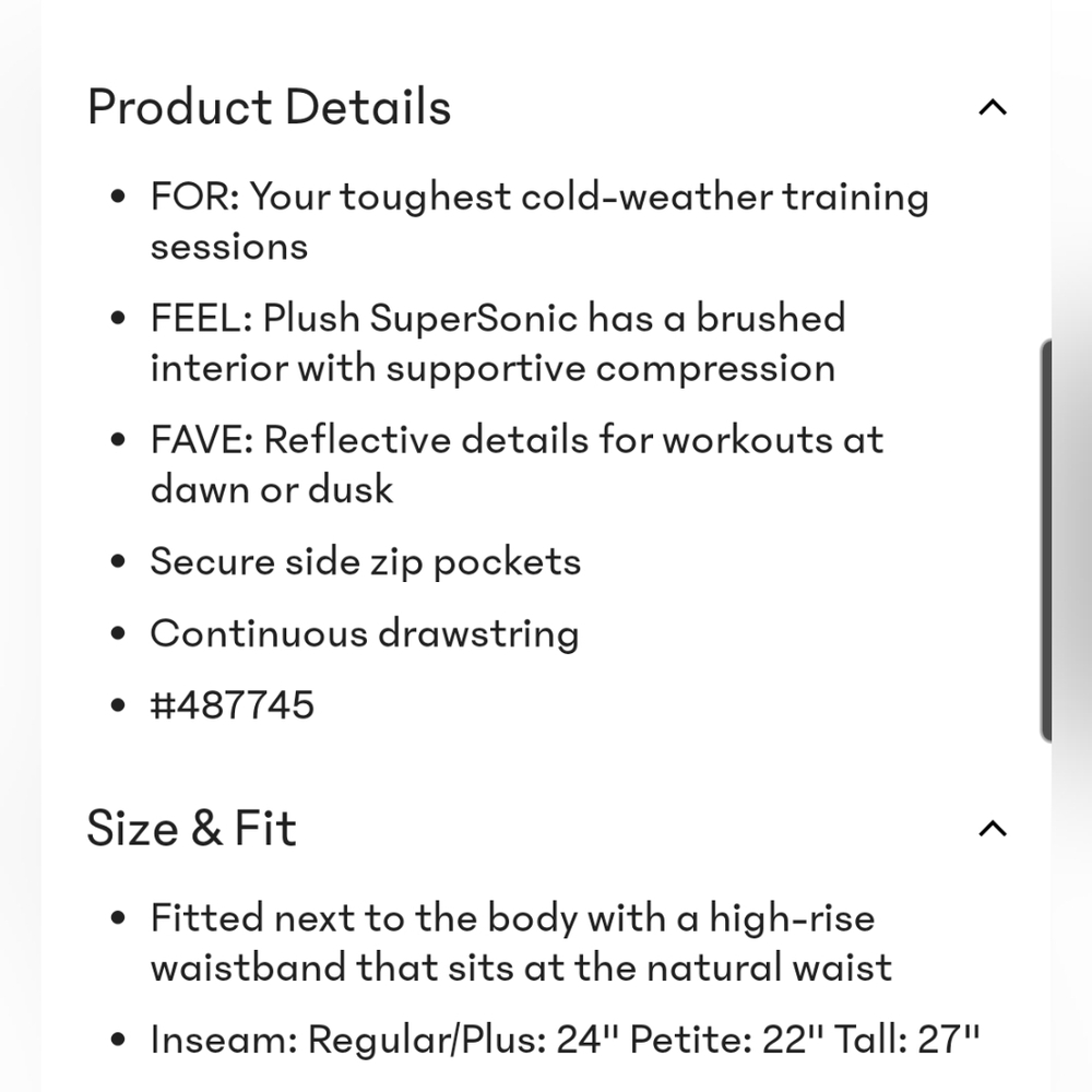 NWOT Athleta Rainier Legging - Picture 5 of 5